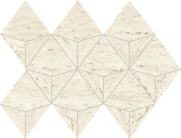AF9J MARVEL TRAVERTINE Marvel White Mosaico Origami